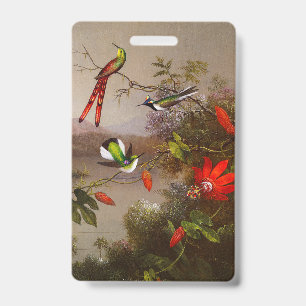 Tropical Landscape with Ten Hummingbirds Heade ID Badge
