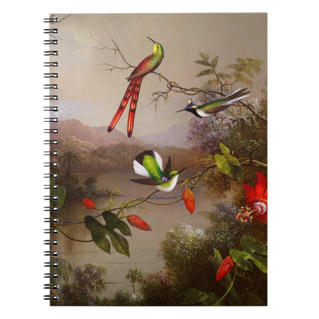 Tropical Landscape with Ten Hummingbirds Heade Notebook (Front)