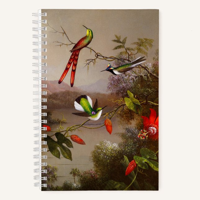 Tropical Landscape with Ten Hummingbirds Heade Notebook (Front)