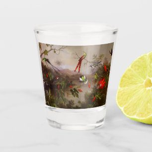 Tropical Landscape with Ten Hummingbirds Heade Shot Glass