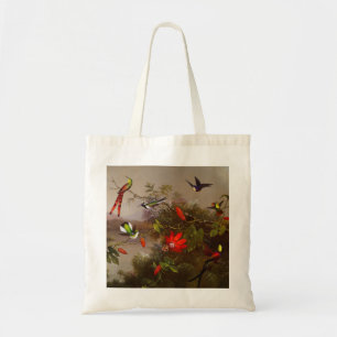 Tropical Landscape with Ten Hummingbirds Heade Tote Bag
