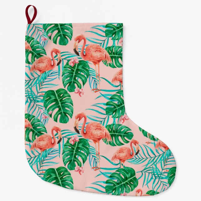 Tropical Large Christmas Stocking (Front)