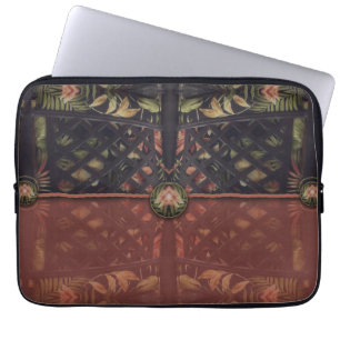 Tropical Latticework Clutch Laptop Sleeve