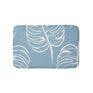 Tropical Leaf Abstract: Seamless Greenery. Bath Mat