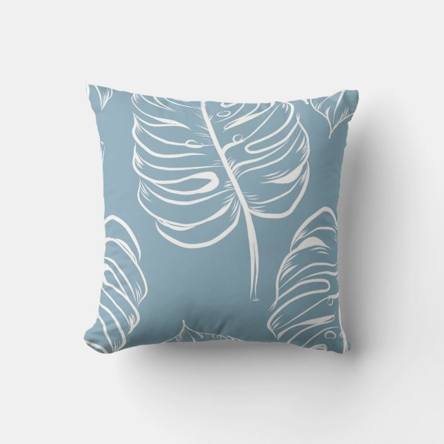 Tropical Leaf Abstract: Seamless Greenery. Cushion (Front)