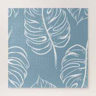 Tropical Leaf Abstract: Seamless Greenery. Jigsaw Puzzle
