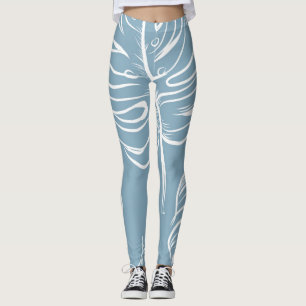Tropical Leaf Abstract: Seamless Greenery. Leggings
