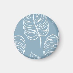 Tropical Leaf Abstract: Seamless Greenery. Magnet