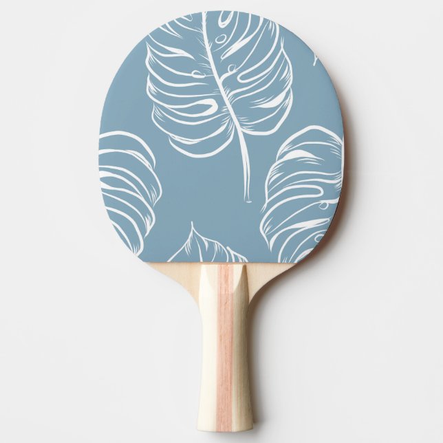 Tropical Leaf Abstract: Seamless Greenery. Ping Pong Paddle (Front)