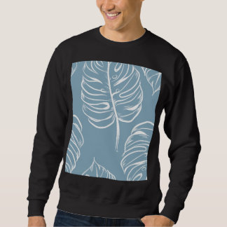 Tropical Leaf Abstract: Seamless Greenery. Sweatshirt