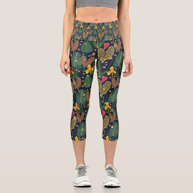 Tropical Leaf Capris (Front)