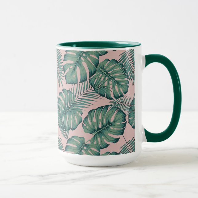 Tropical Leaf Pattern Mug (Right)