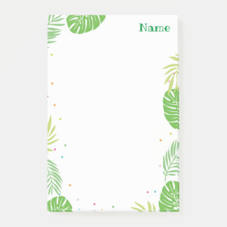 Tropical Leaf  Post it Notes Stationery