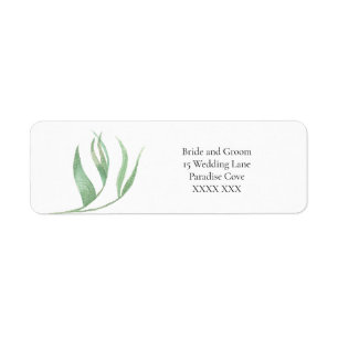 Tropical Leaf Return Address Label
