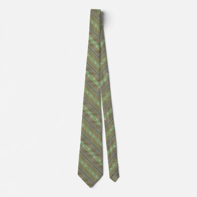 Tropical Leaf Stripes Tie (Front)