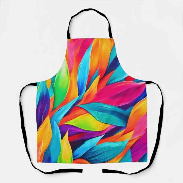 Tropical Leaf Tapestry Painting Apron (Front)