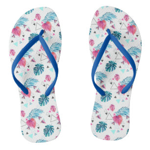 Tropical Leaf Triangle Pattern Jandals