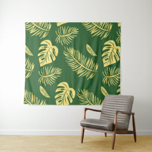 Tropical leaves 19 tapestry