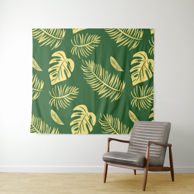 Tropical leaves 19 tapestry (In Situ (Horizontal))