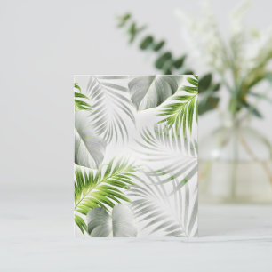 Tropical leaves 1 postcard