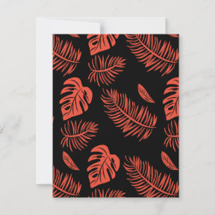Tropical leaves 21 card