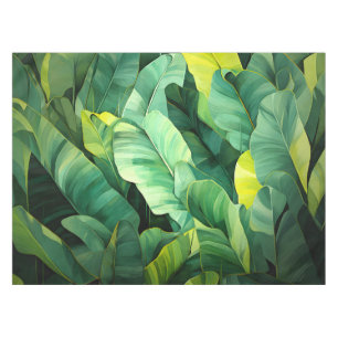 Tropical Leaves Abstract Botanical Jungle Nature Tablecloth