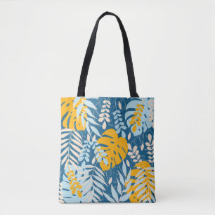 Tropical Leaves: Abstract Jungle Tote Bag