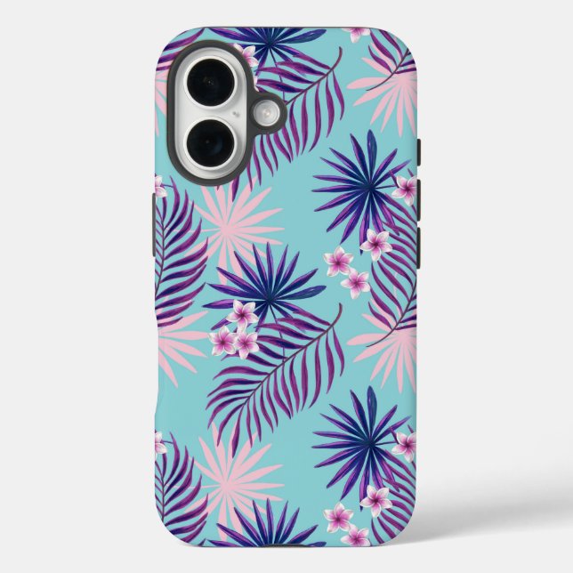 Tropical leaves and flowers 2 Case-Mate iPhone case (Back)