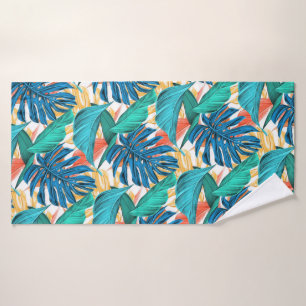 Tropical Leaves Bath Towel