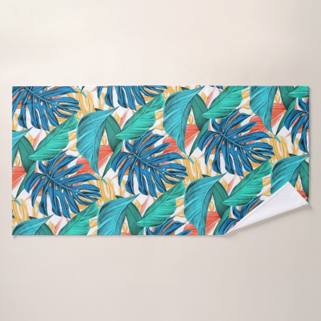 Tropical Leaves Bath Towel (Bath Towel)