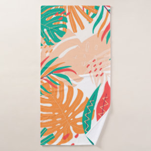 Tropical Leaves Bath Towel Set