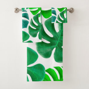 Tropical Leaves Bath Towel Set