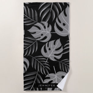 Tropical Leaves Beach Towel