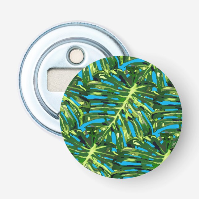 Tropical Leaves Bottle Opener (Front)