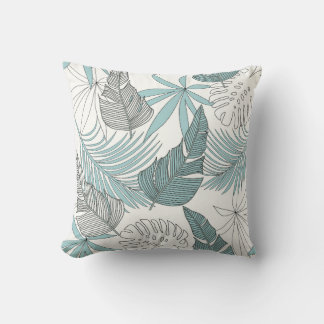 Tropical Leaves: Bright Seamless Trend Cushion