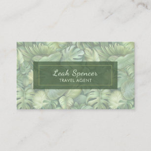Tropical Leaves Business Card