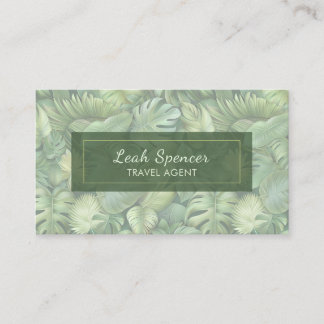 Tropical Leaves Business Card