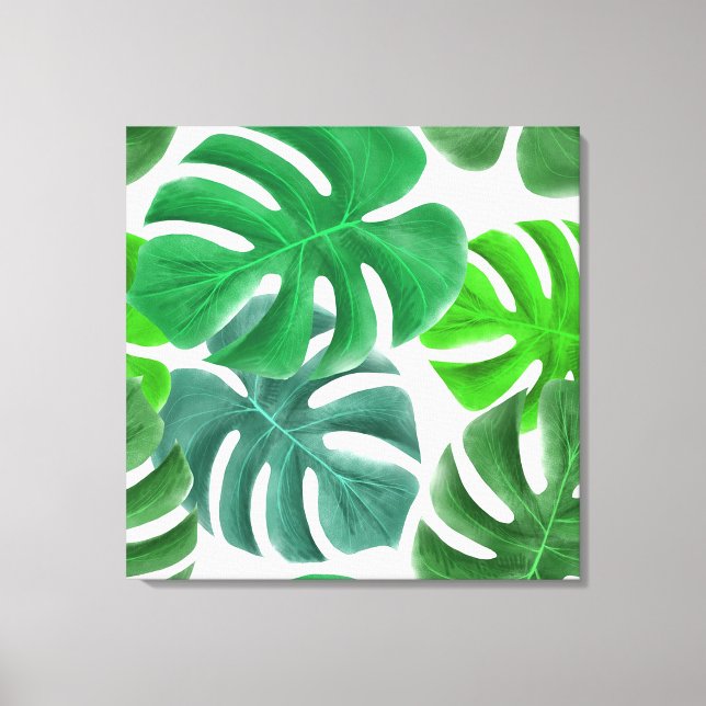 Tropical Leaves Canvas Print (Front)