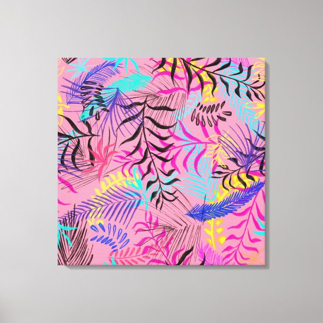 Tropical Leaves Canvas Print (Front)