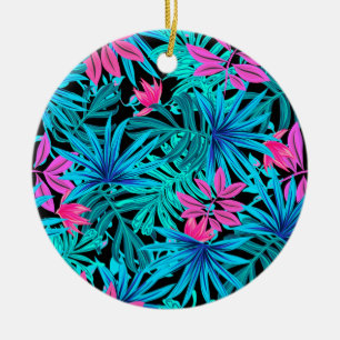 Tropical Leaves Ceramic Tree Decoration