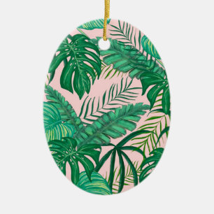 Tropical Leaves Ceramic Tree Decoration