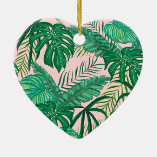 Tropical Leaves Ceramic Tree Decoration