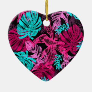 Tropical Leaves Ceramic Tree Decoration