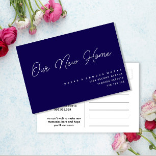 tropical leaves Change of address we have moved Announcement Postcard