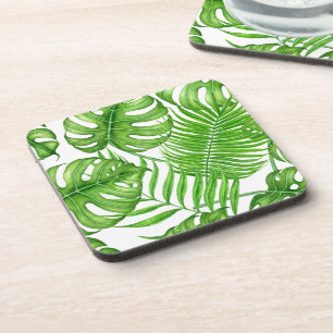 Tropical leaves coaster