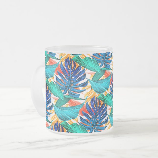 Tropical Leaves Coffee Mug (Front Left)