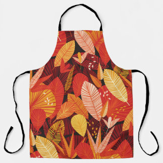 Tropical Leaves: Colourful Geometric Foliage. Apron