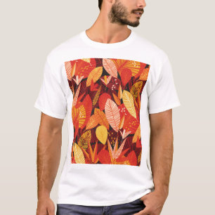 Tropical Leaves: Colourful Geometric Foliage. T-Shirt