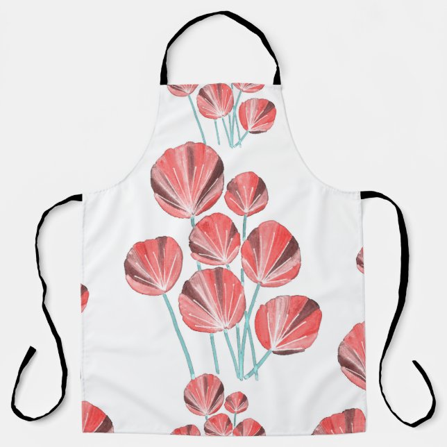 Tropical Leaves: Creative Hand Drawn Pattern Apron (Front)