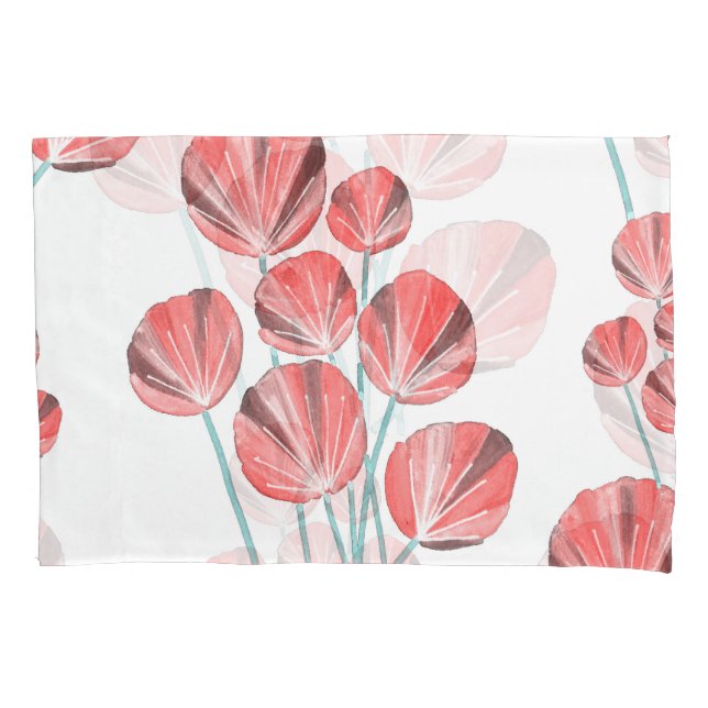 Tropical Leaves: Creative Hand Drawn Pattern Pillowcase (Front)